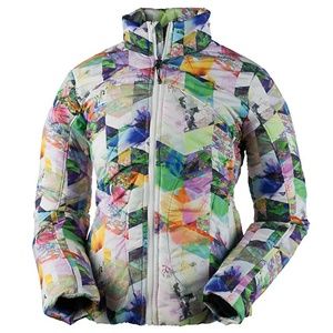 Obermeyer Girls Chevron Floral Kat Ski Jacket